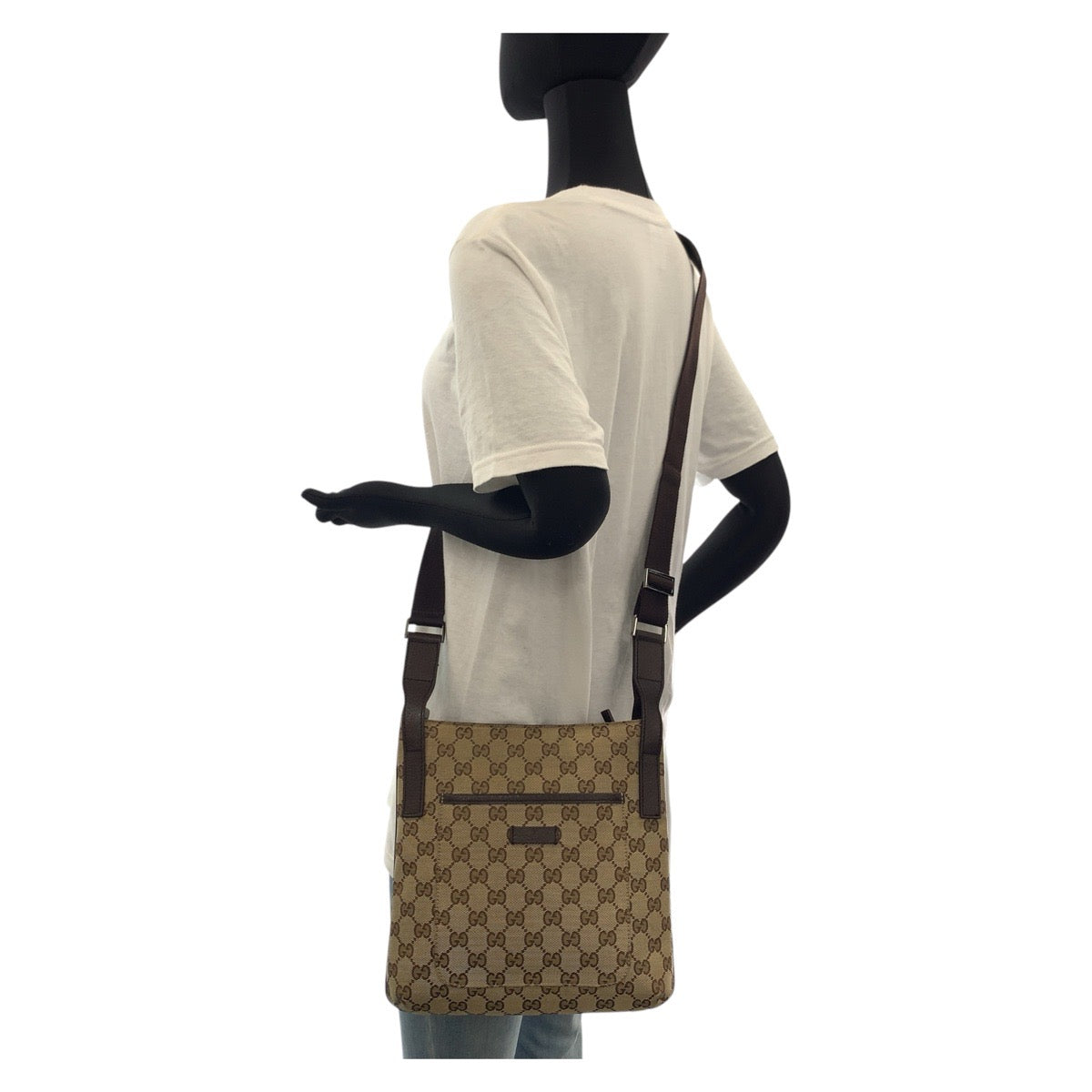 GUCCI Shoulder Bag 122793 GG canvas beige