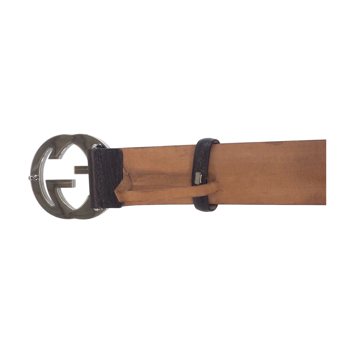 GUCCI belt 142930 GG Supreme Canvas Brown Interlocking 32