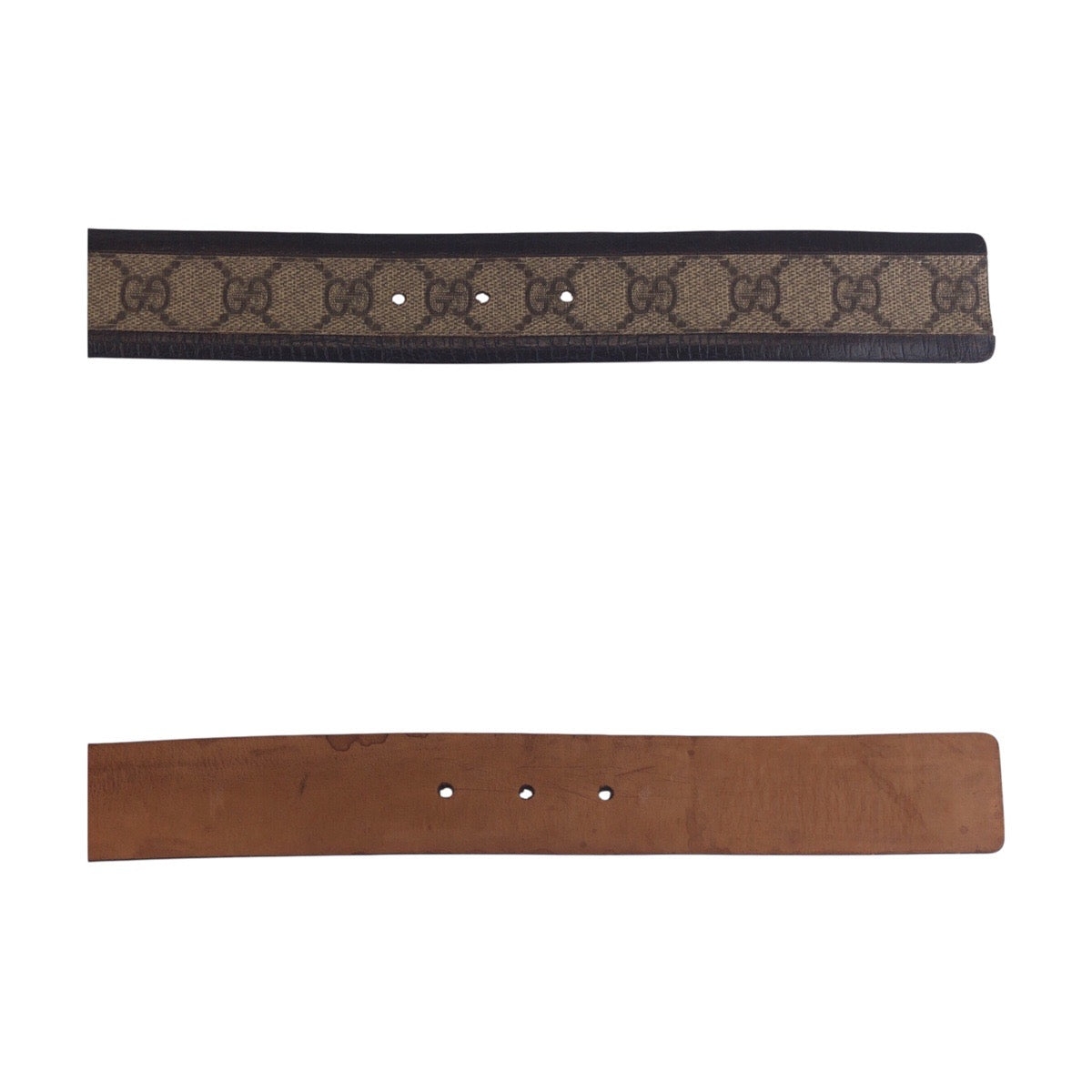 GUCCI belt 142930 GG Supreme Canvas Brown Interlocking 32