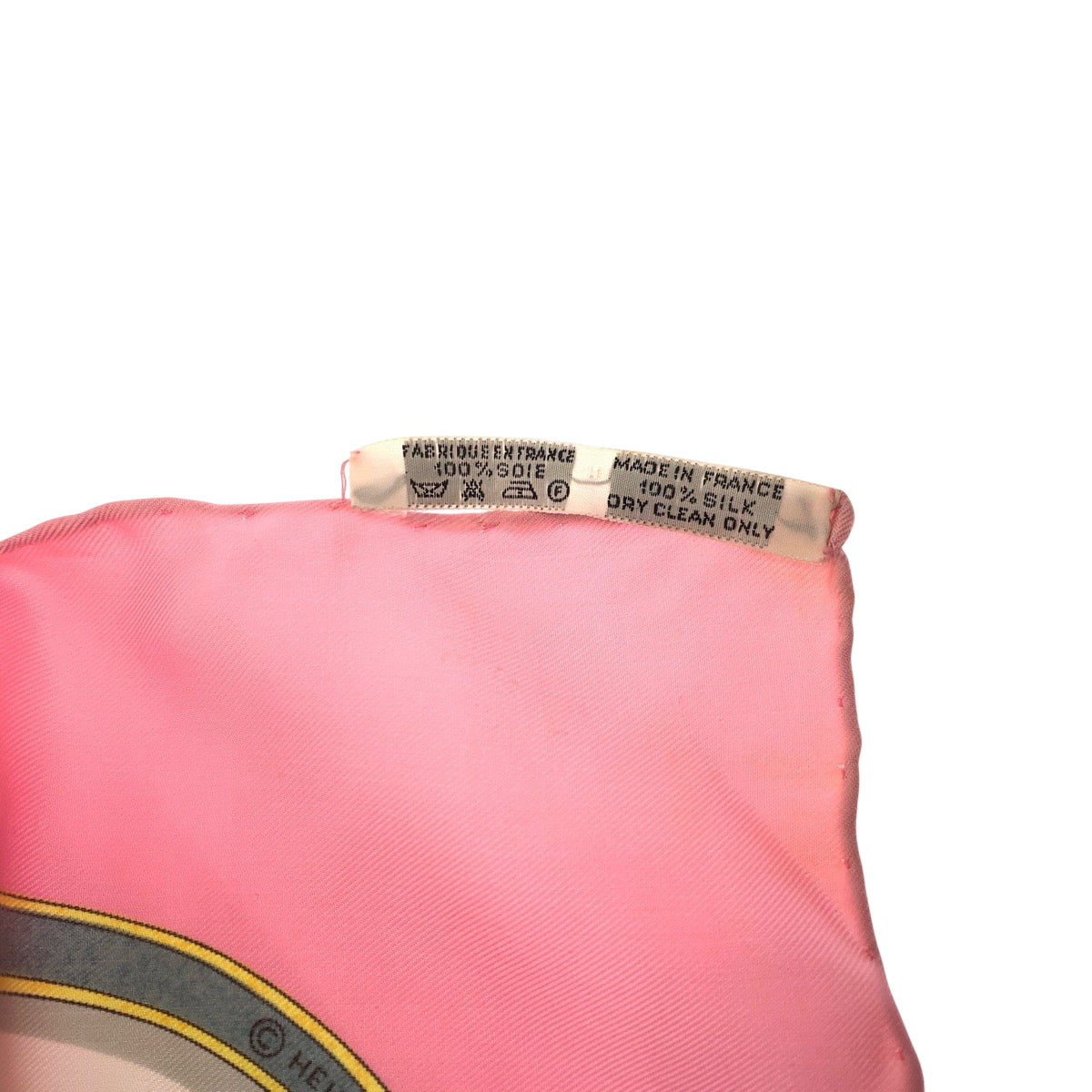 HERMES scarf silk Pink multicolor Perfume bottle Carre90
