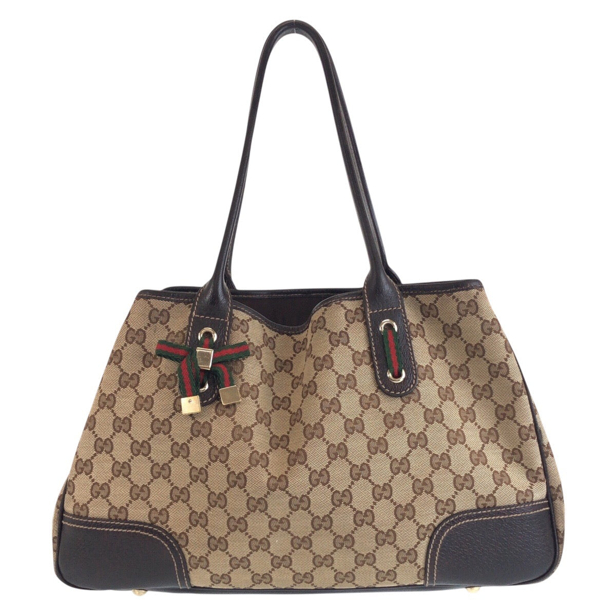 GUCCI Tote Bag GG canvas Beige brown Sherry line