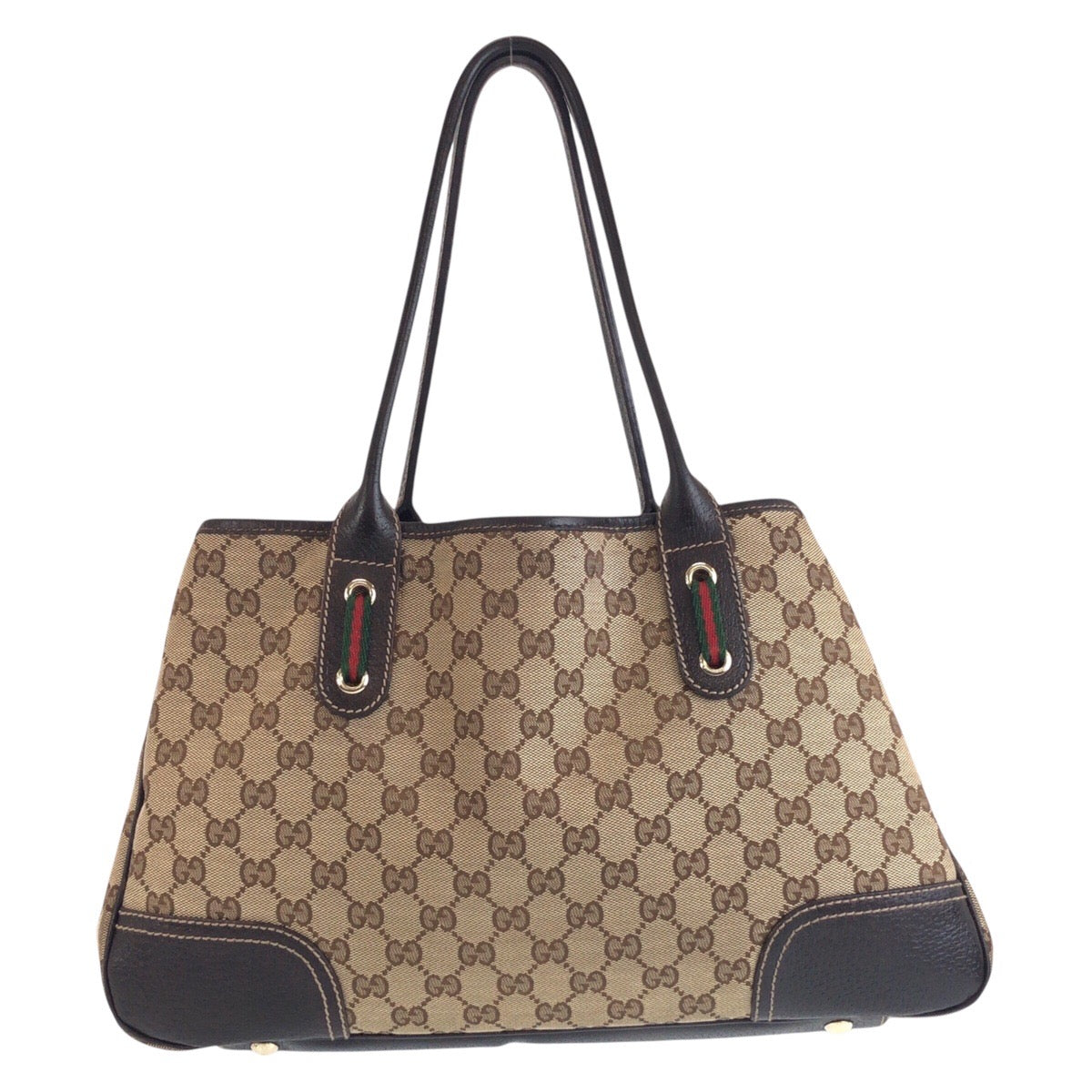 GUCCI Tote Bag GG canvas Beige brown Sherry line