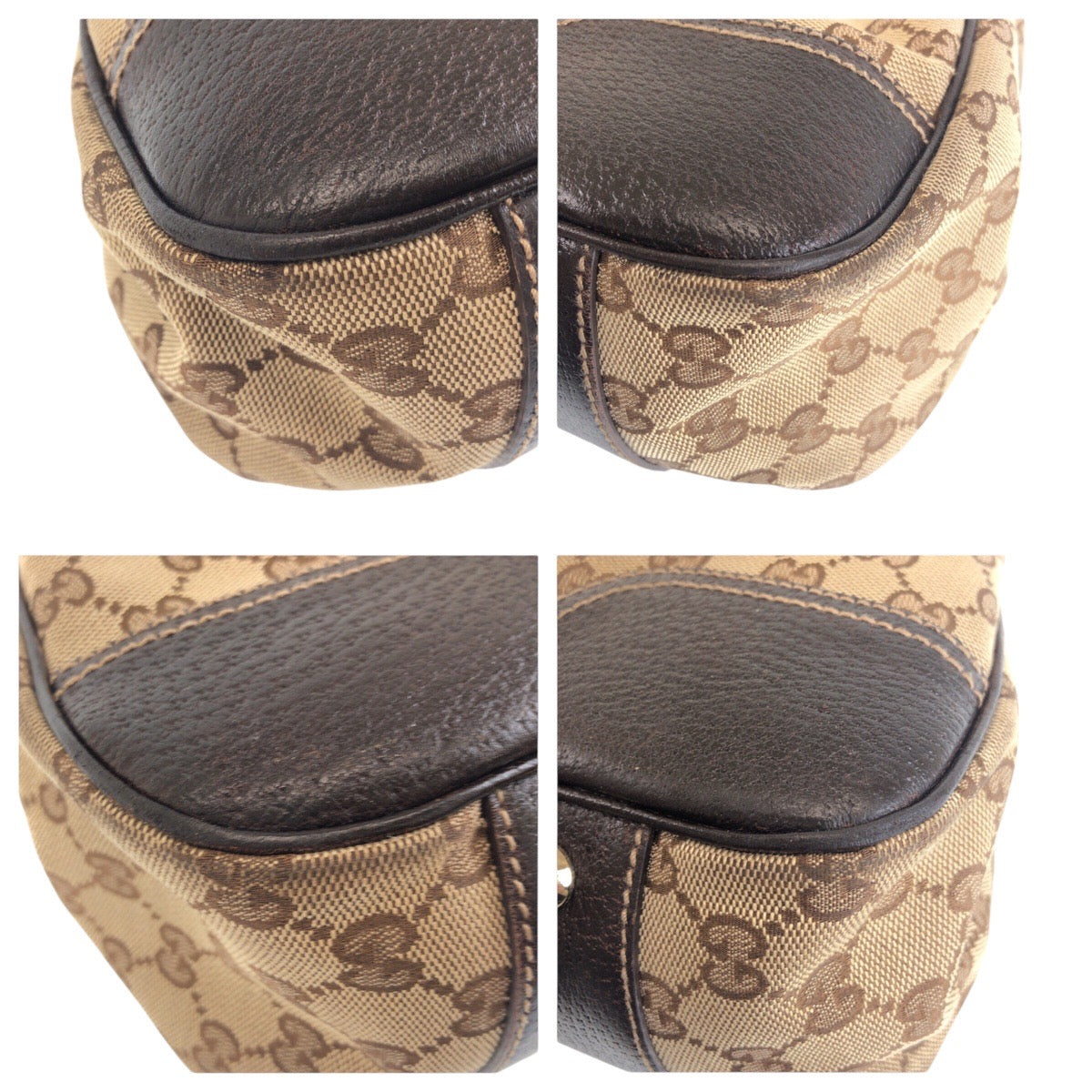 GUCCI Tote Bag GG canvas Beige brown Sherry line