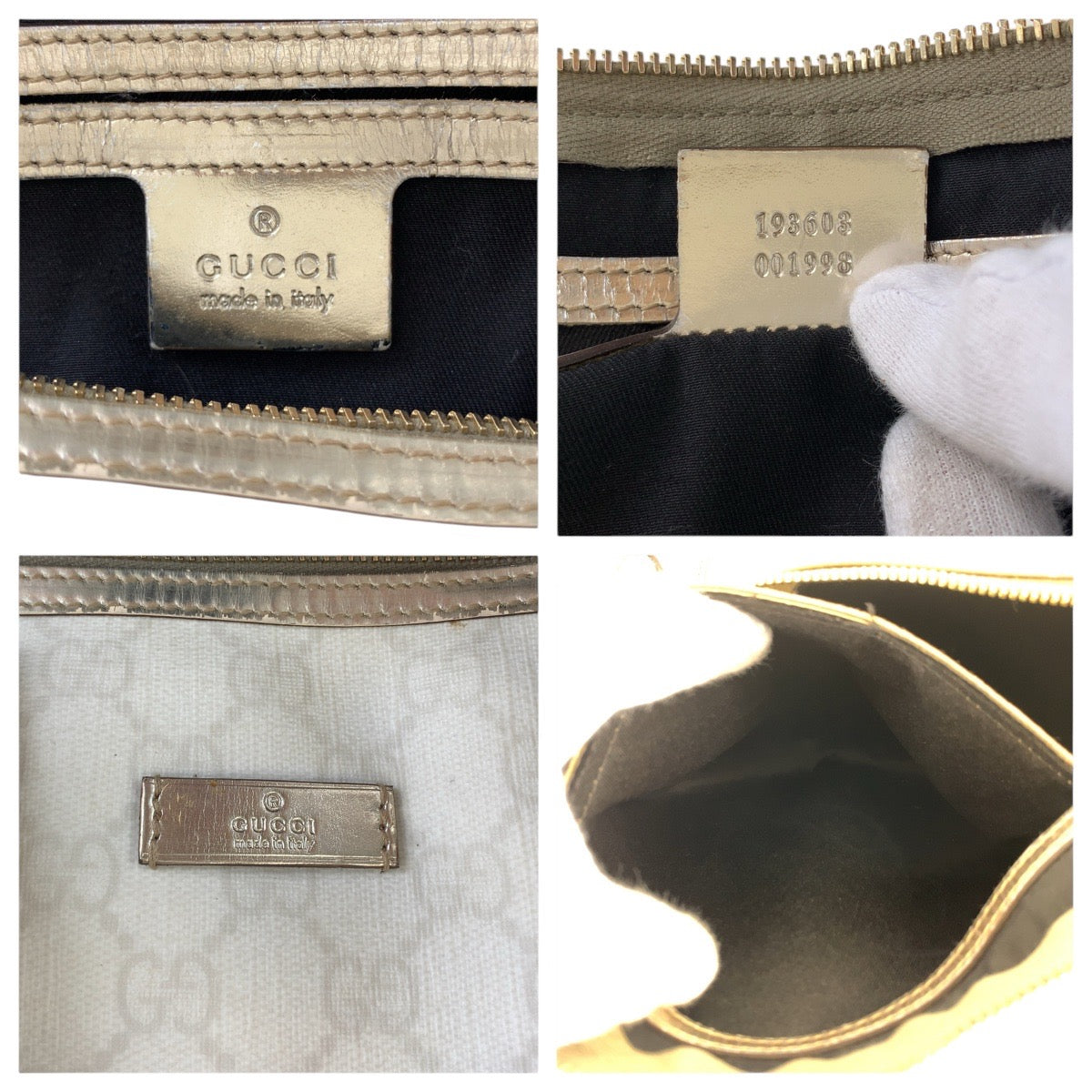 GUCCI Handbag 193603 GG Supreme Canvas white
