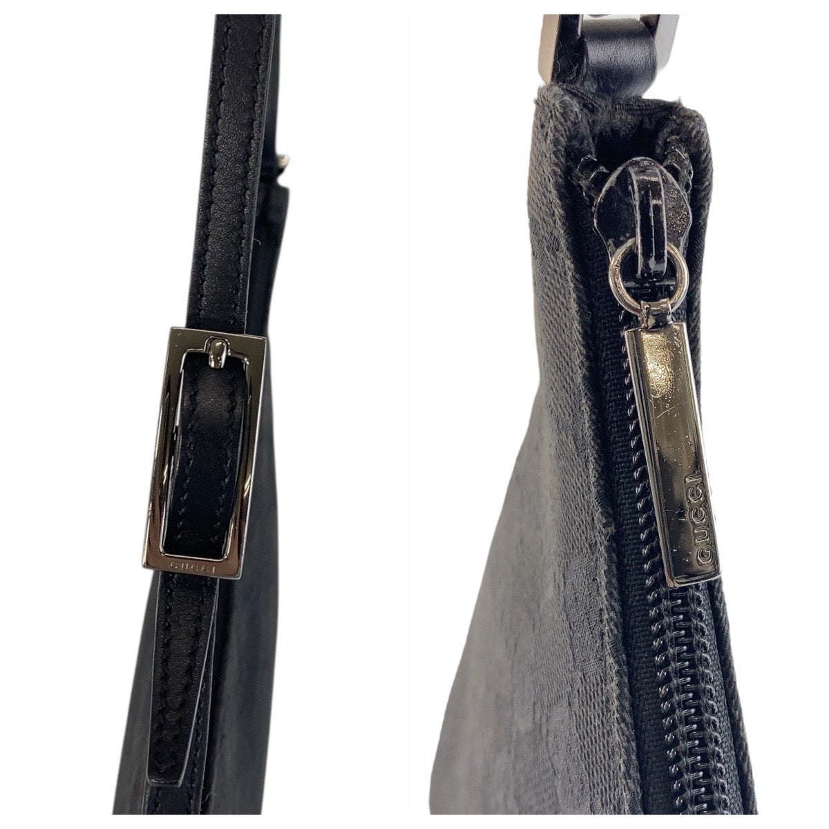 GUCCI Shoulder Bag 32160 GG canvas black