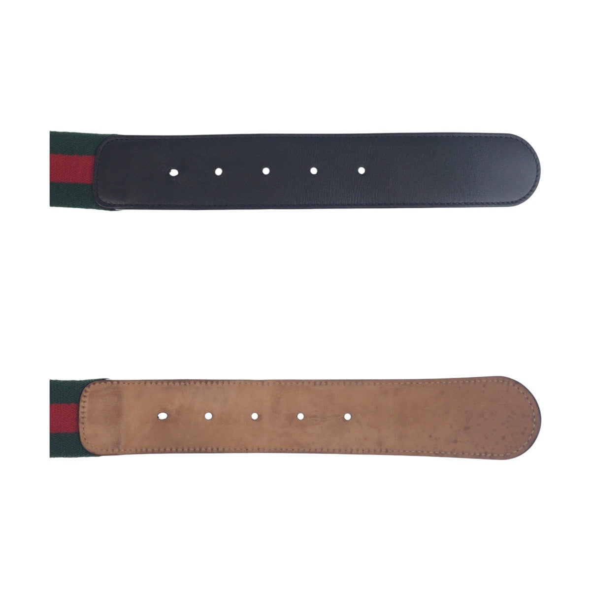 GUCCI belt 411924 canvas Green Black SilverMetal Sherry line Interlocking 34
