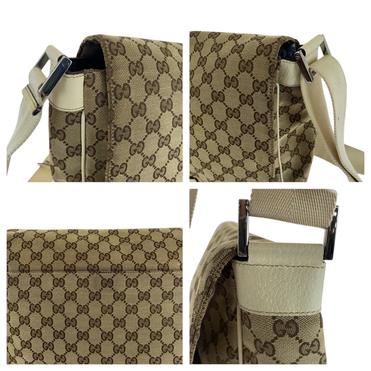 GUCCI Shoulder Bag 146236 GG canvas beige