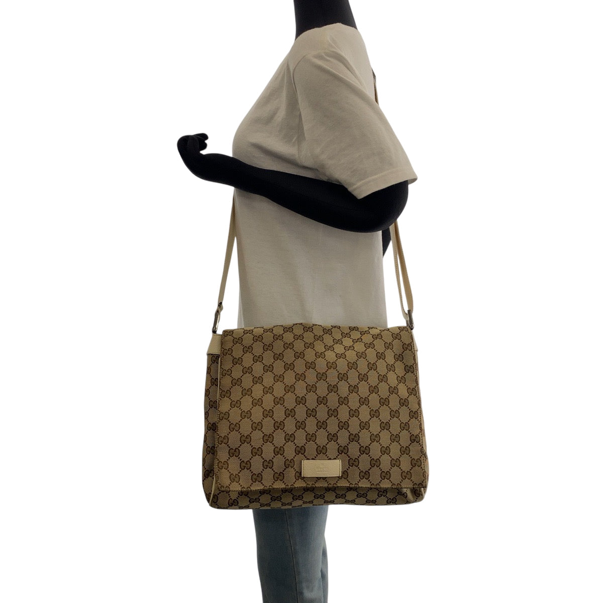 GUCCI Shoulder Bag 146236 GG canvas beige