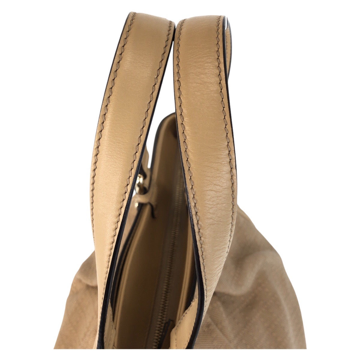 GUCCI Shoulder Bag 282312 canvas beige Bamboo Diamante