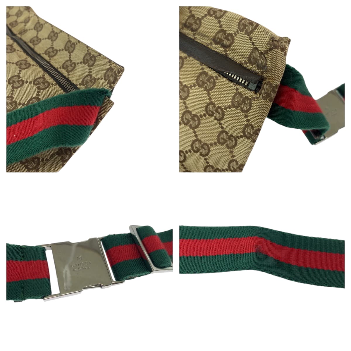 GUCCI Waist bag 28566 GG canvas beige Sherry line