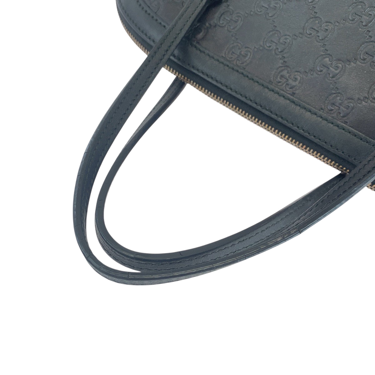 GUCCI Shoulder Bag 420023 leather black Guccisima