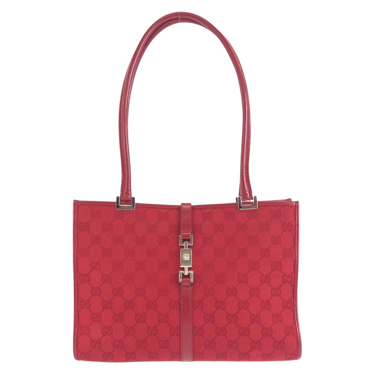 GUCCI Shoulder Bag 002 1073 GG canvas Red Jackie