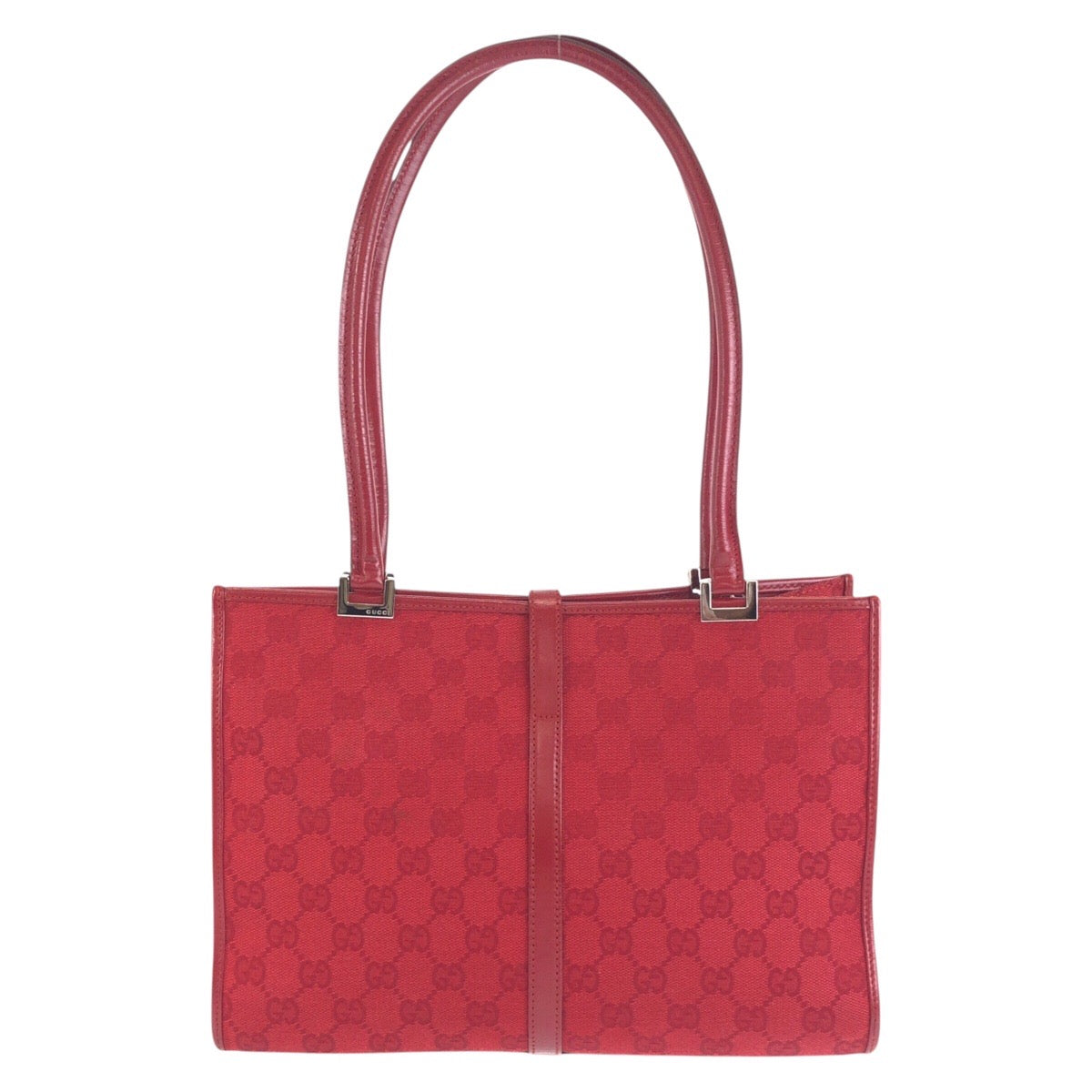 GUCCI Shoulder Bag 002 1073 GG canvas Red Jackie
