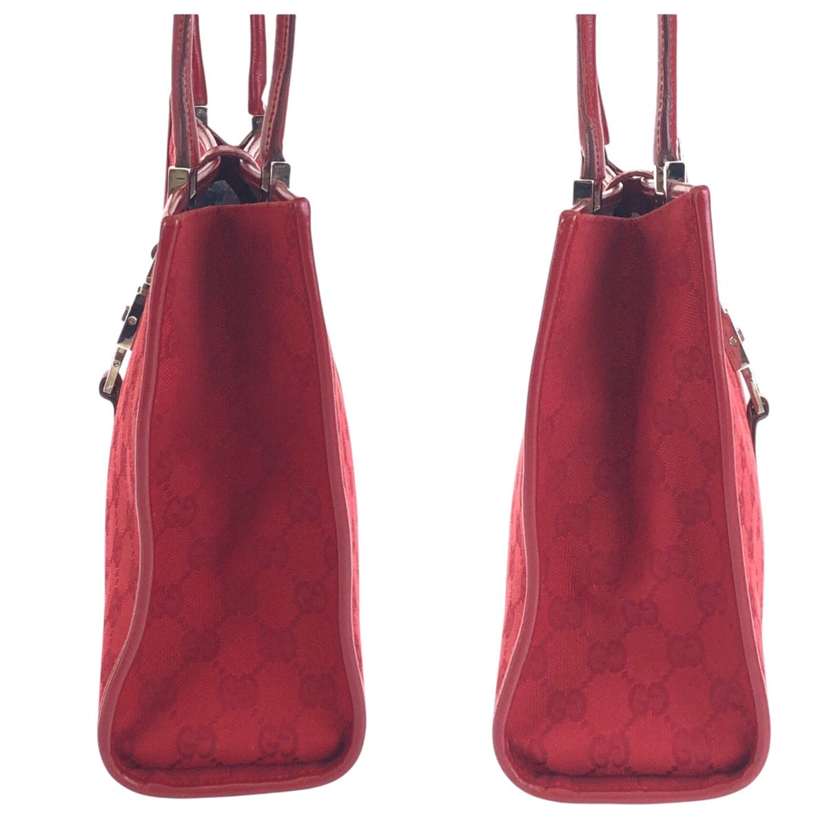 GUCCI Shoulder Bag 002 1073 GG canvas Red Jackie