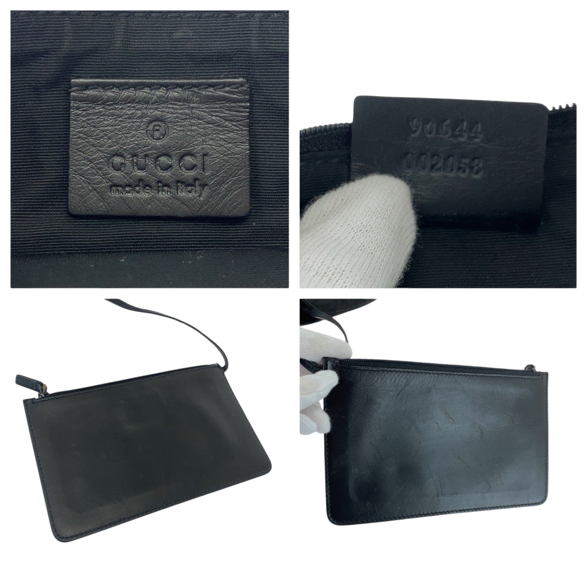 GUCCI Shoulder Bag 90644 GG canvas black