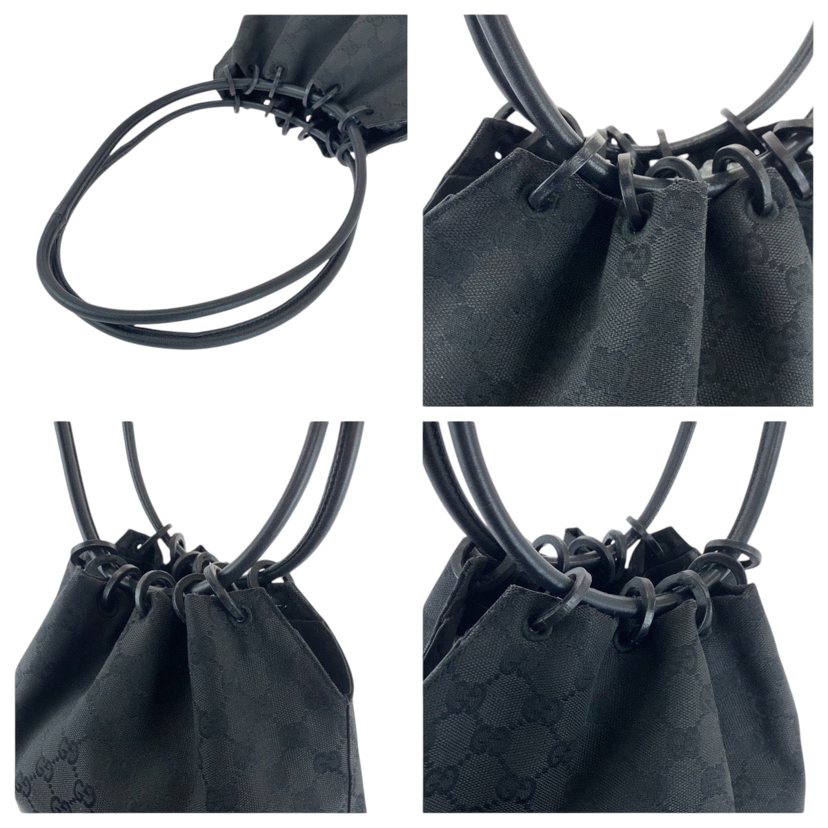 GUCCI Shoulder Bag 90644 GG canvas black