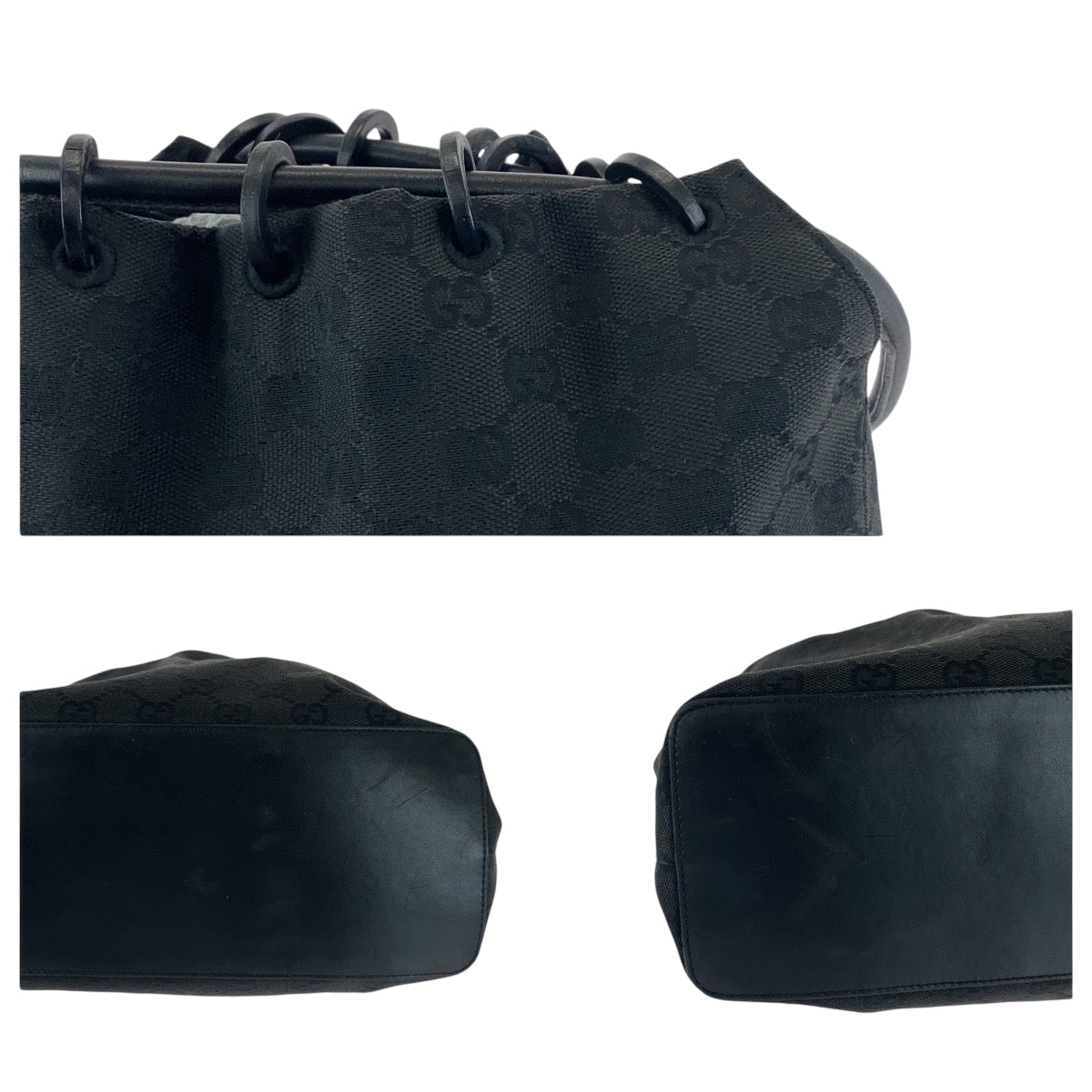 GUCCI Shoulder Bag 90644 GG canvas black