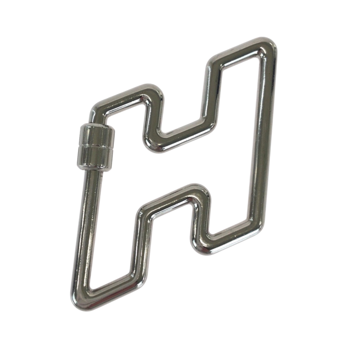 HERMES key ring metal Silver H to speed