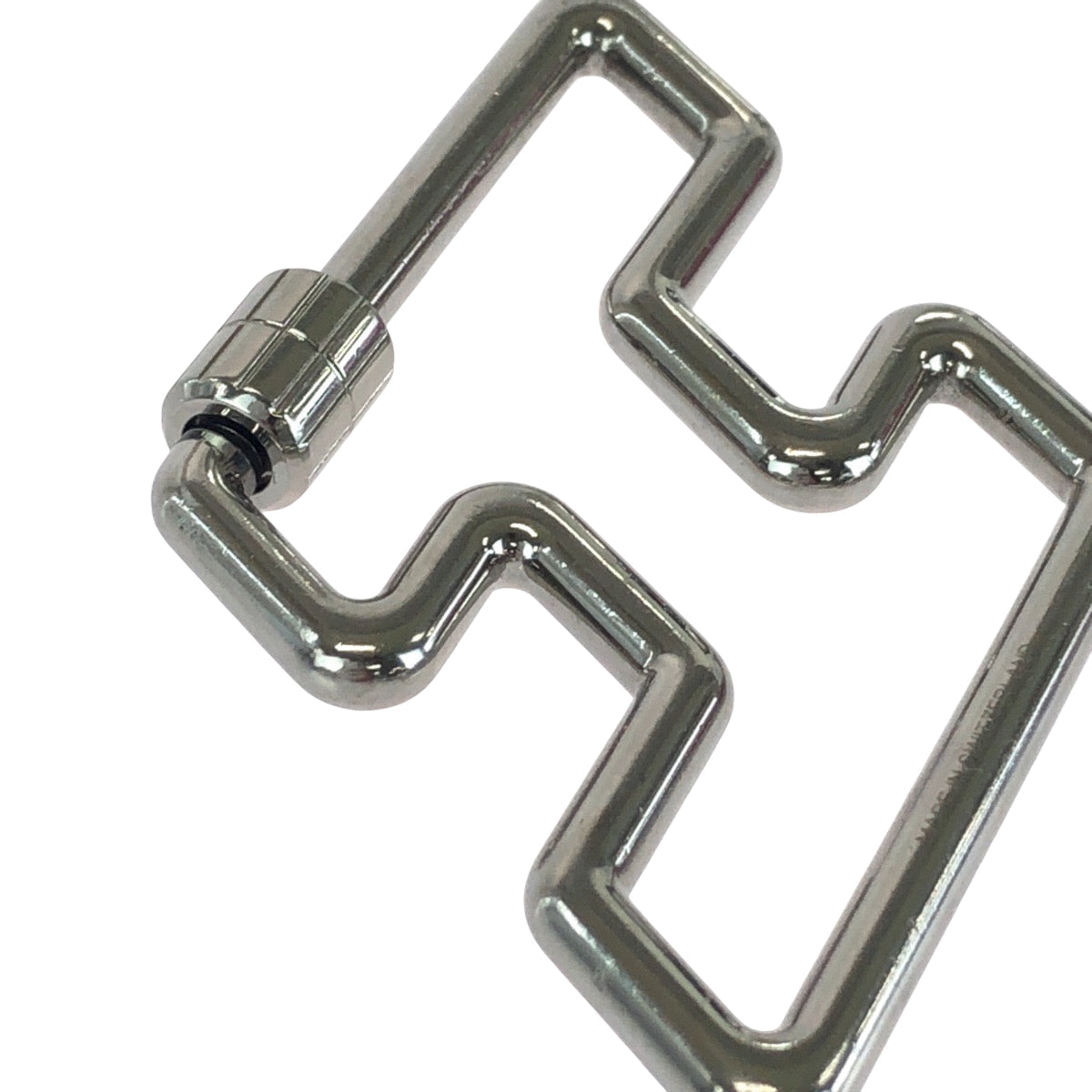 HERMES key ring metal Silver H to speed