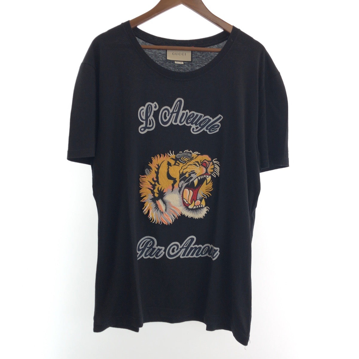 GUCCI Short sleeve T-shirt 430813-X5M72 cotton multicolor 17Stainless Steel Tiger Embroidery L