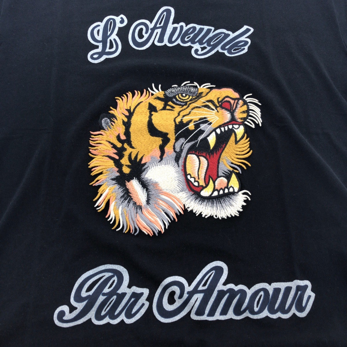GUCCI Short sleeve T-shirt 430813-X5M72 cotton multicolor 17Stainless Steel Tiger Embroidery L