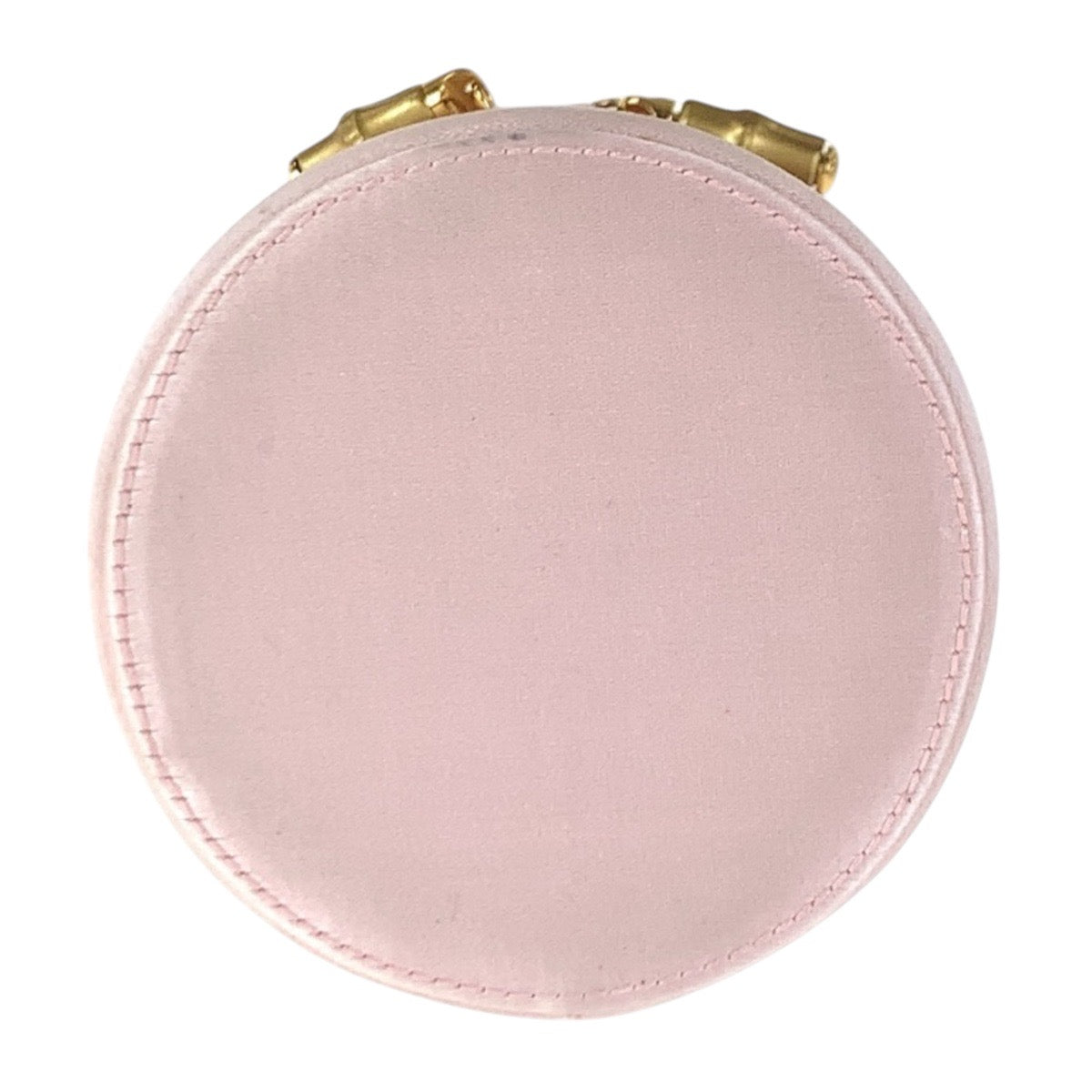 GUCCI Handbag Satin Pink Gold Metal Bamboo
