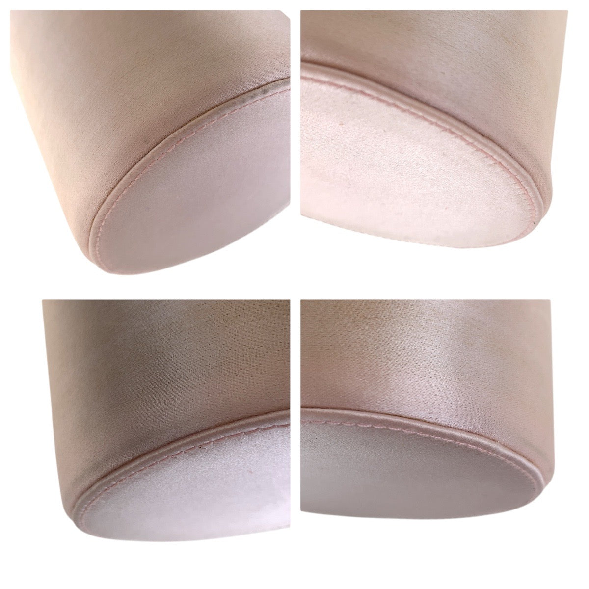 GUCCI Handbag Satin Pink Gold Metal Bamboo
