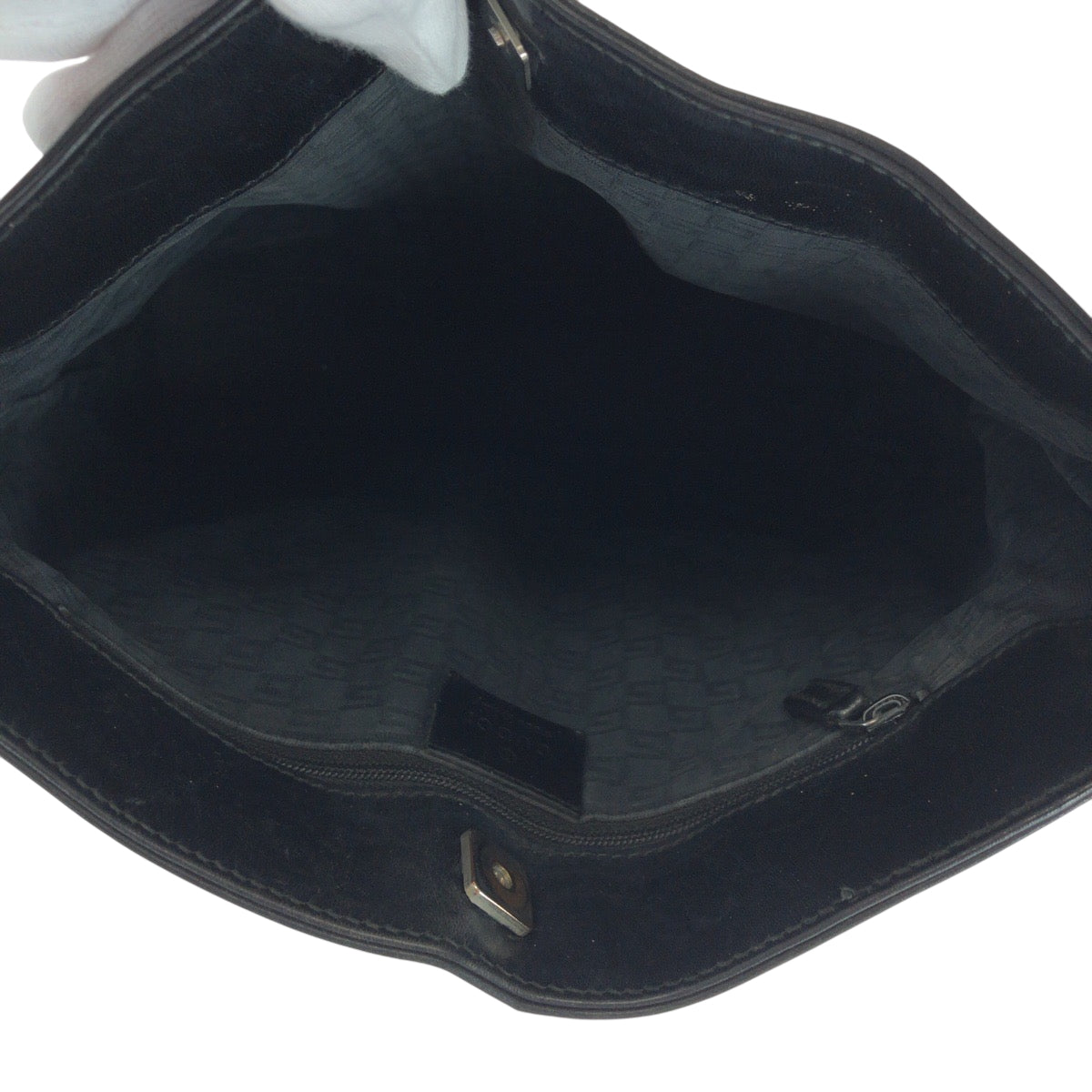GUCCI Shoulder Bag 33900 Suede Black Green Red SilverMetal Sherry line