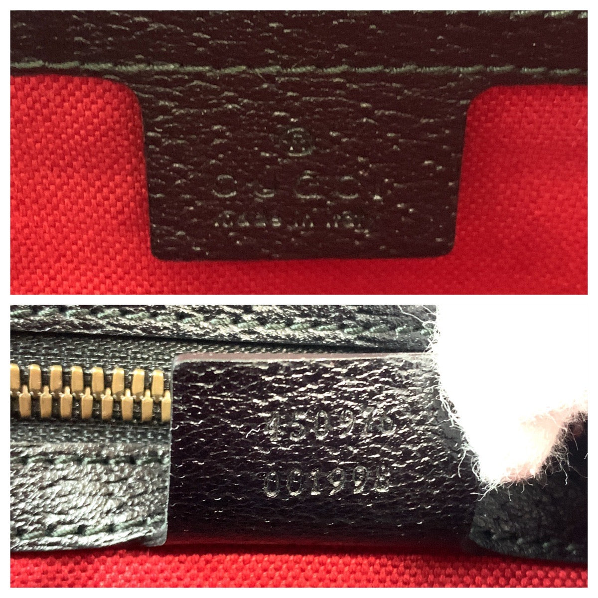 GUCCI Shoulder Bag 450976 leather black Sherry line