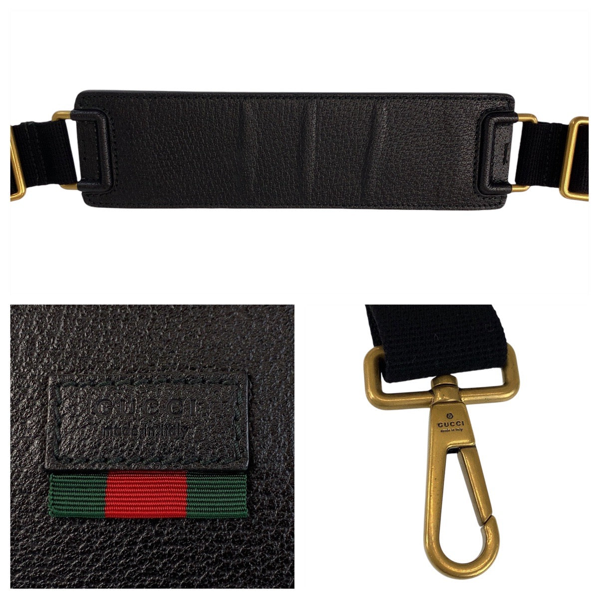 GUCCI Shoulder Bag 450976 leather black Sherry line