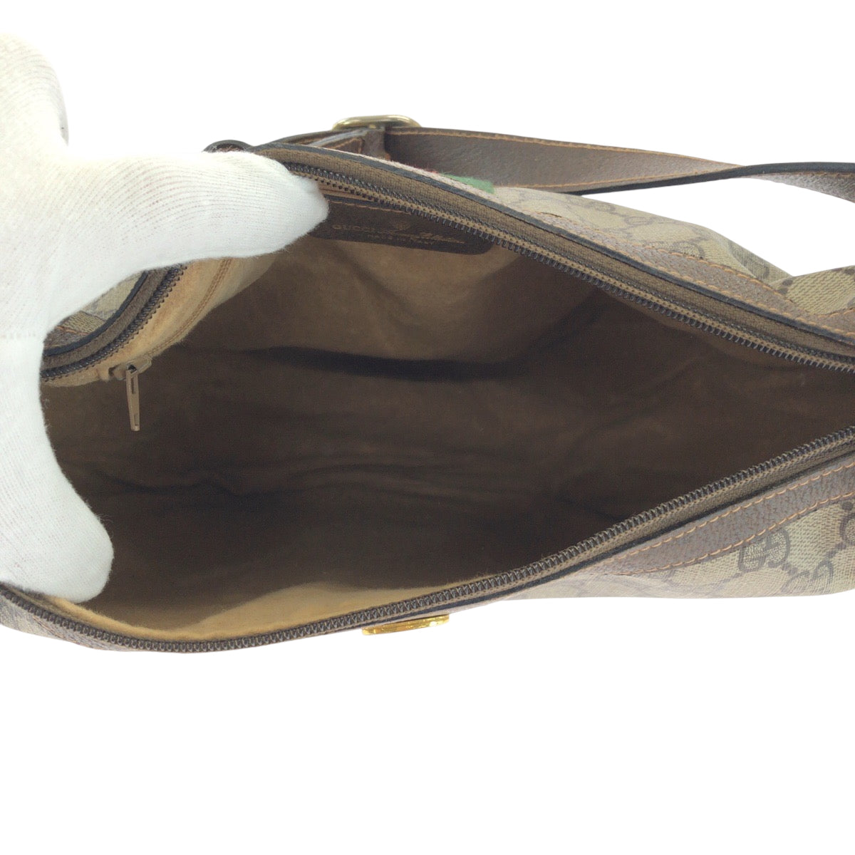 GUCCI Shoulder Bag 68 001 3840 GG Supreme Canvas beige Old Gucci Shelly Line