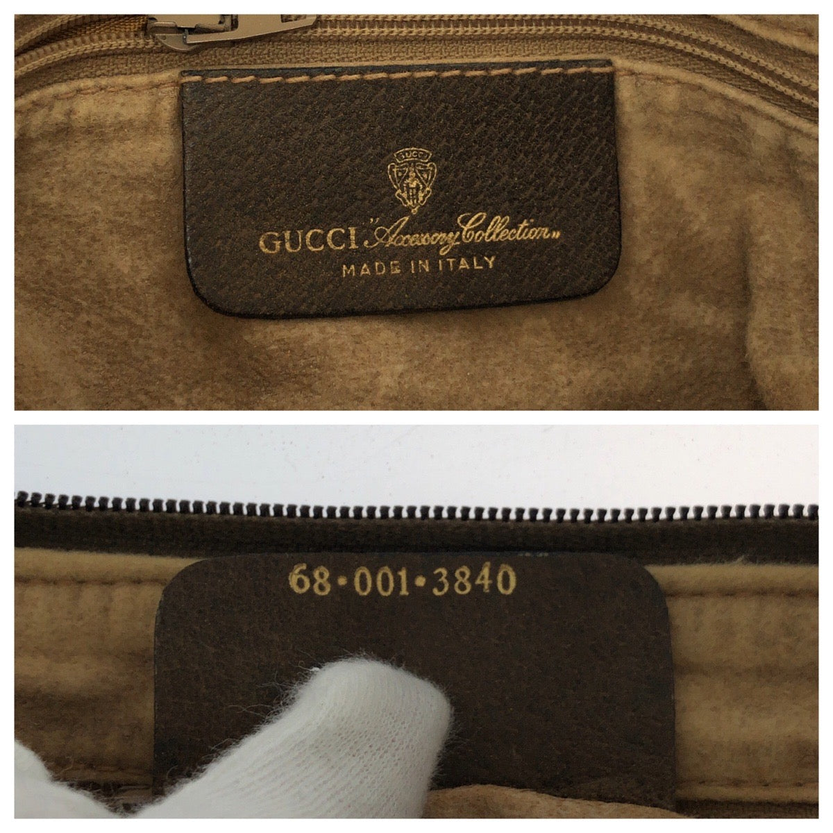 GUCCI Shoulder Bag 68 001 3840 GG Supreme Canvas beige Old Gucci Shelly Line