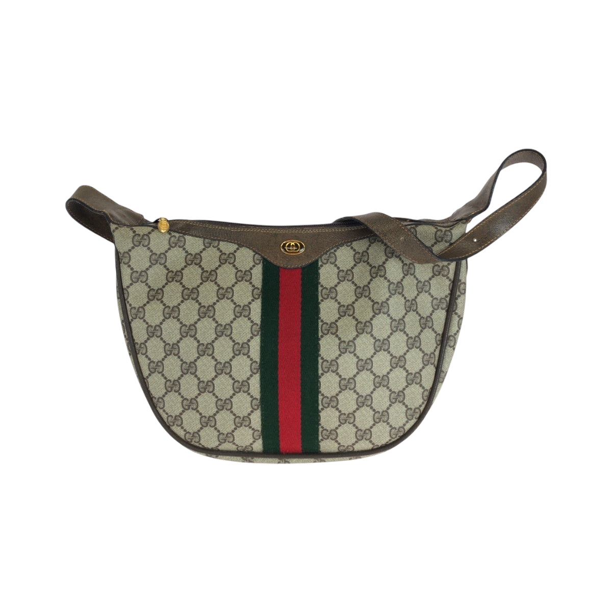 GUCCI Shoulder Bag 10 02 008 GG Supreme Canvas beige Sherry Line Old Gucci