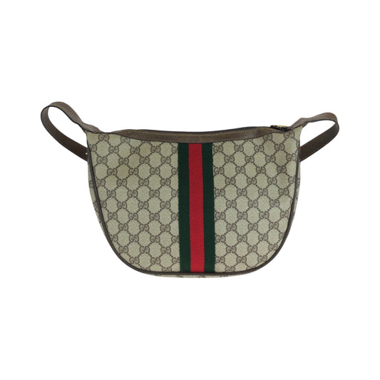 GUCCI Shoulder Bag 10 02 008 GG Supreme Canvas beige Sherry Line Old Gucci