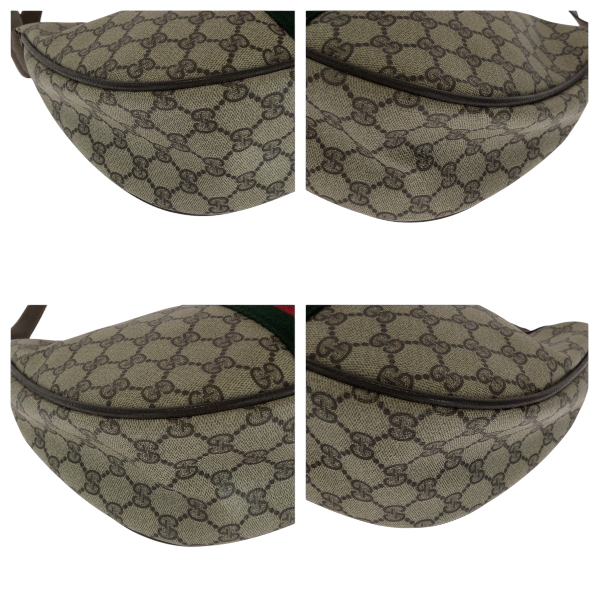 GUCCI Shoulder Bag 10 02 008 GG Supreme Canvas beige Sherry Line Old Gucci