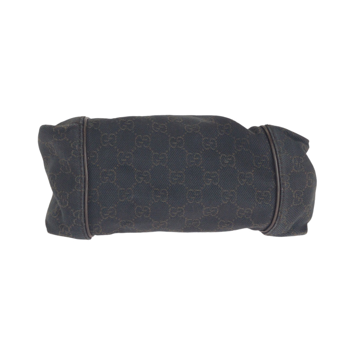 GUCCI Shoulder Bag 101333 GG canvas Brown Black Metal