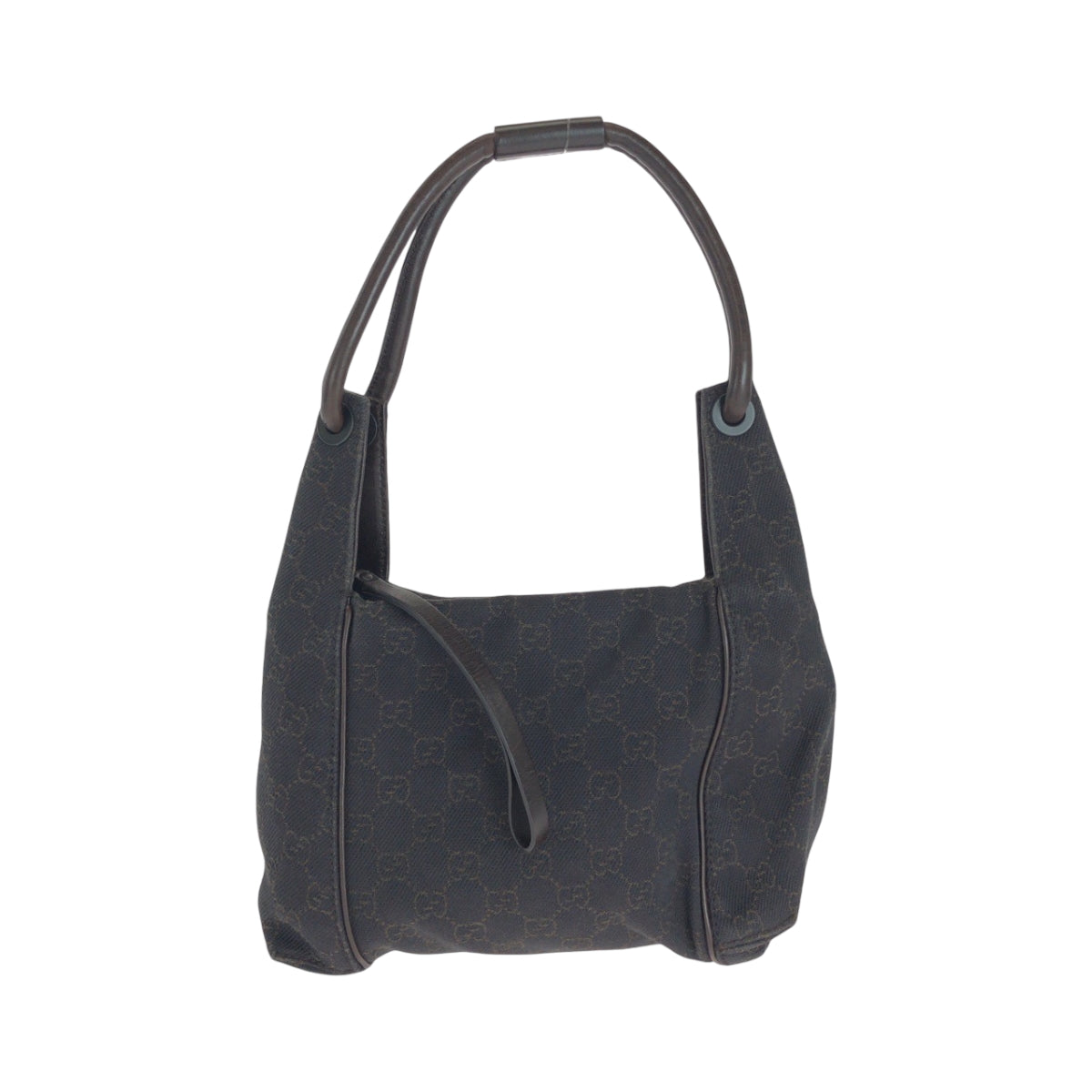 GUCCI Shoulder Bag 101333 GG canvas Brown Black Metal