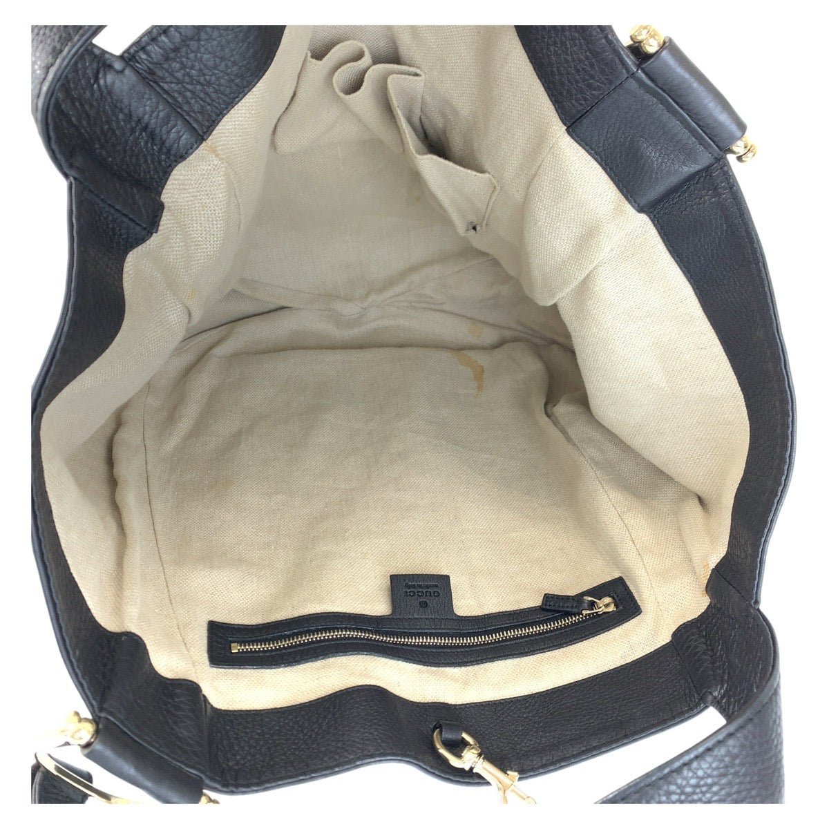 GUCCI Tote Bag 257051 leather black