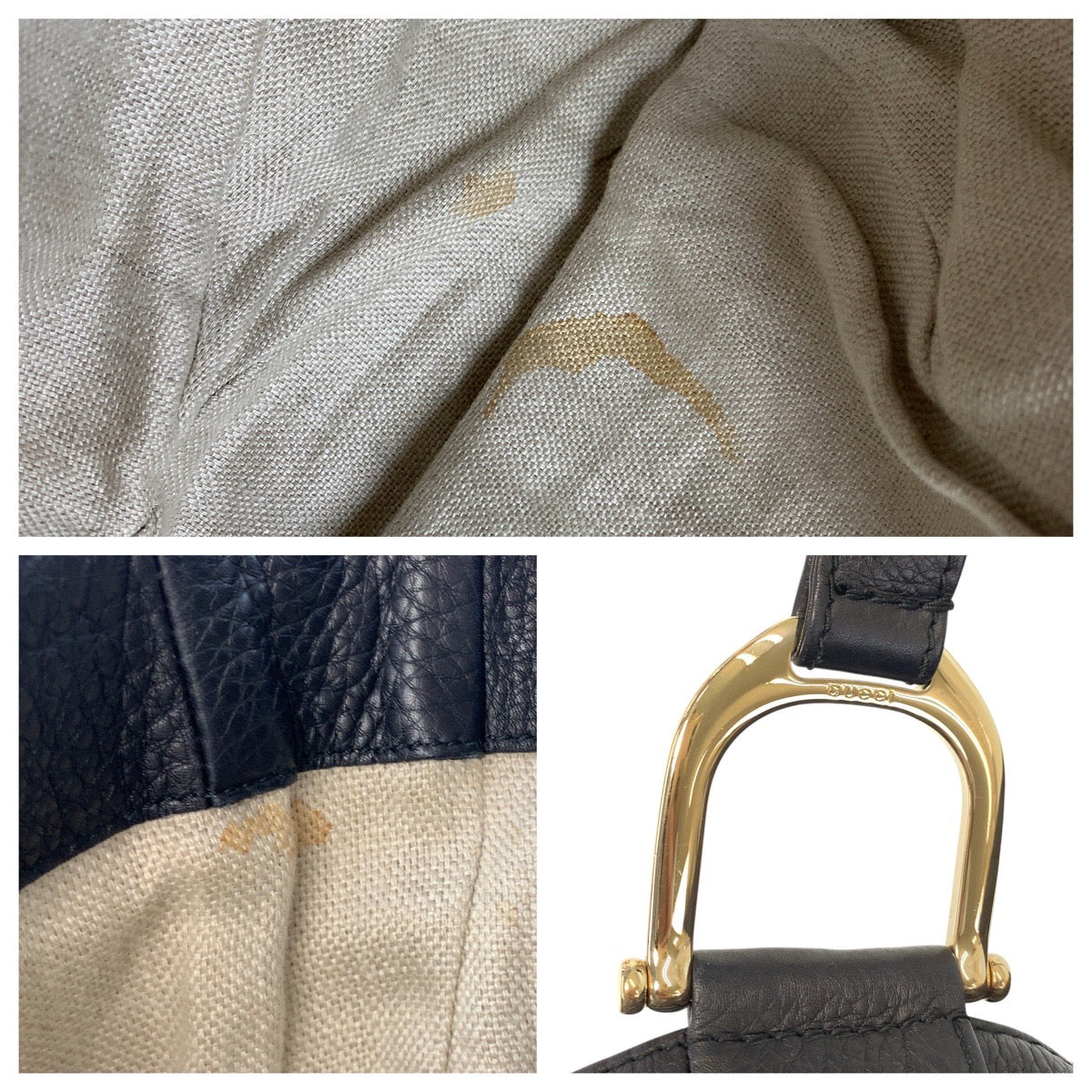 GUCCI Tote Bag 257051 leather black