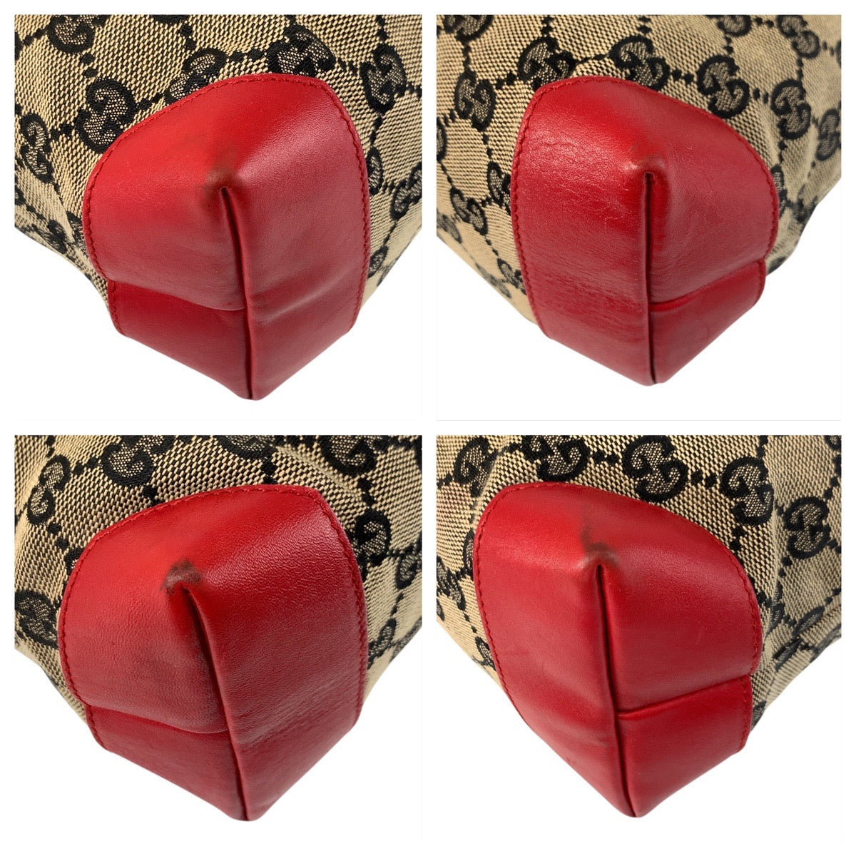 GUCCI Tote Bag 019 0402 GG canvas Red