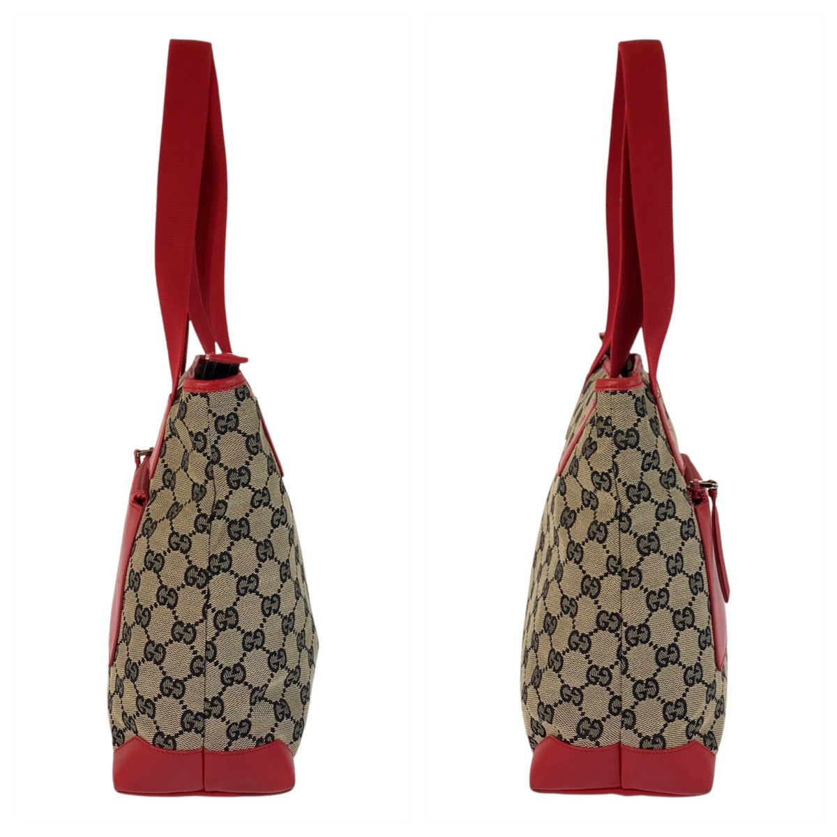 GUCCI Tote Bag 019 0402 GG canvas Red