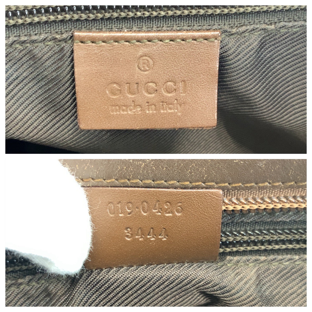 GUCCI Tote Bag 019 0426 GG canvas Brown