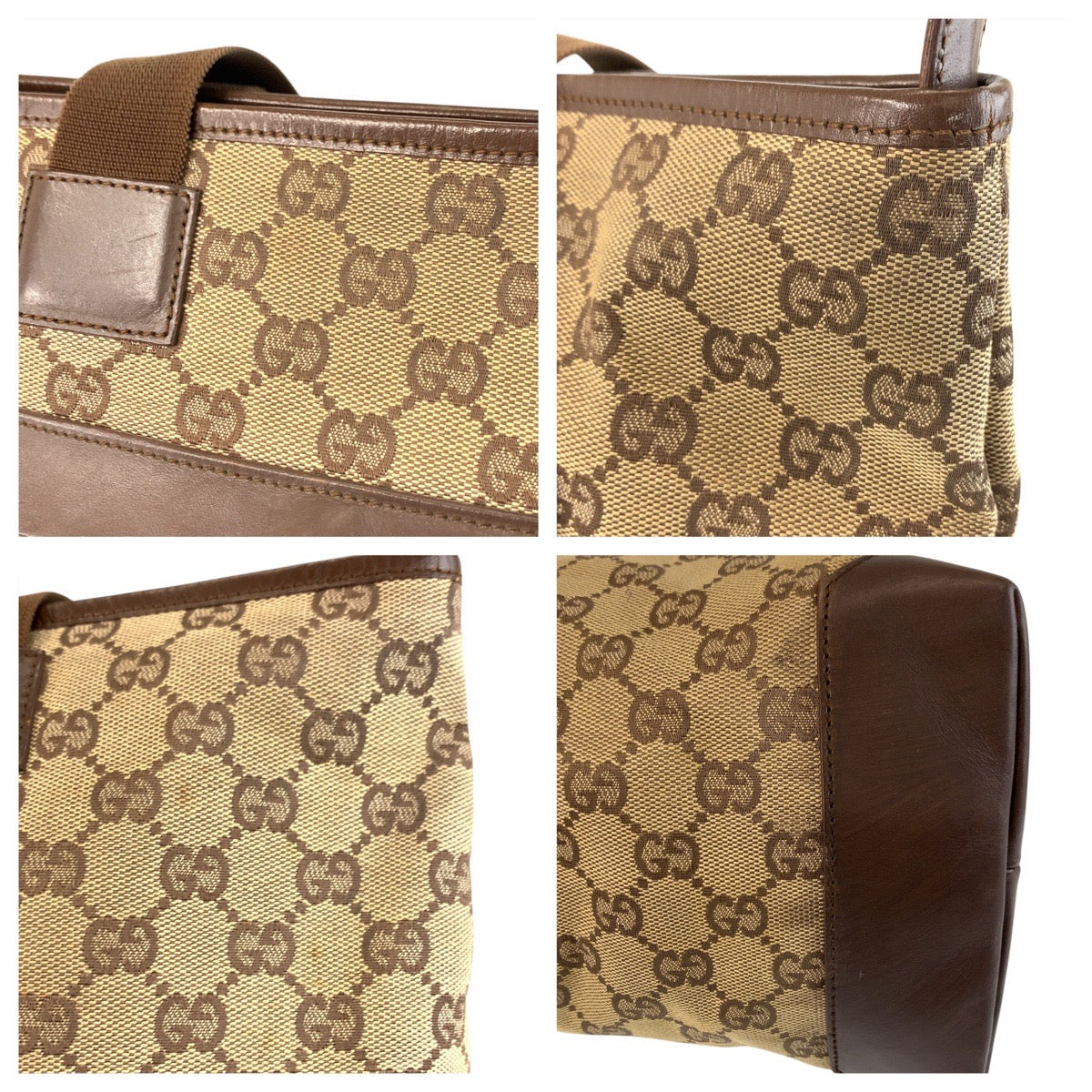 GUCCI Tote Bag 019 0426 GG canvas Brown