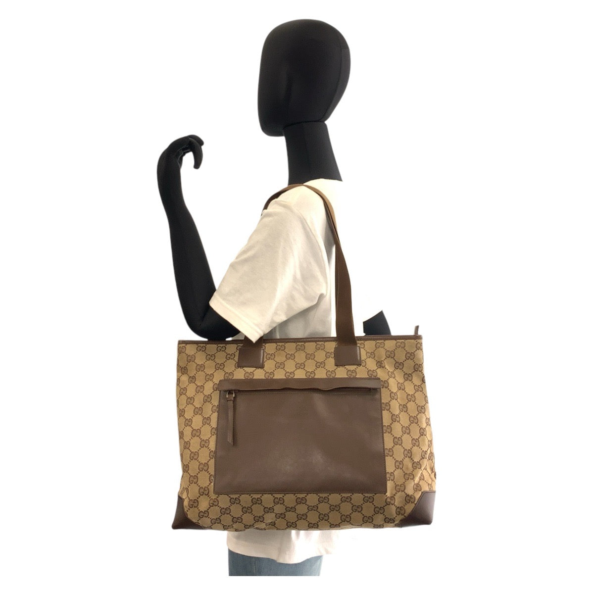 GUCCI Tote Bag 019 0426 GG canvas Brown