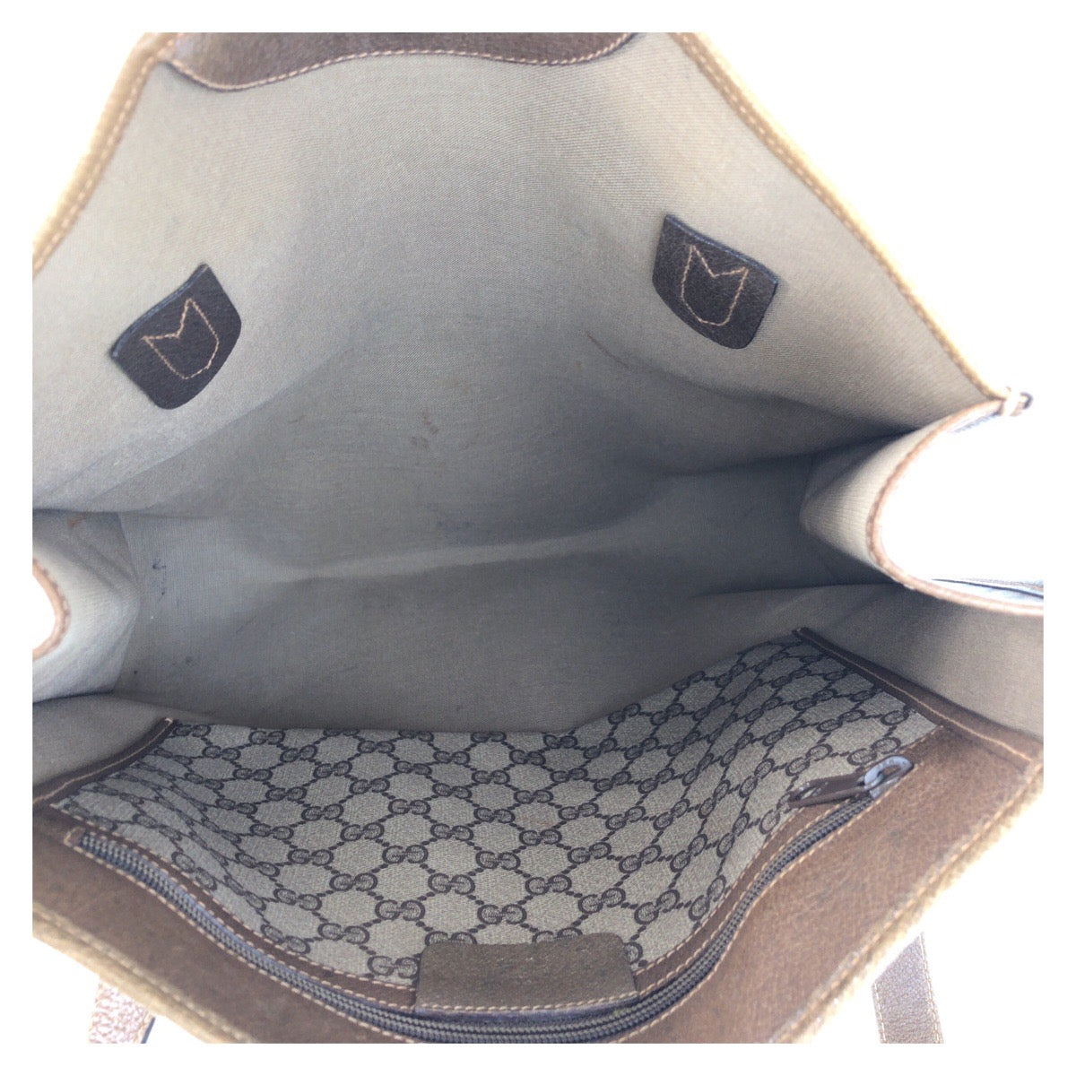 GUCCI Tote Bag 92 02 998 GG Supreme Canvas beige Old Gucci
