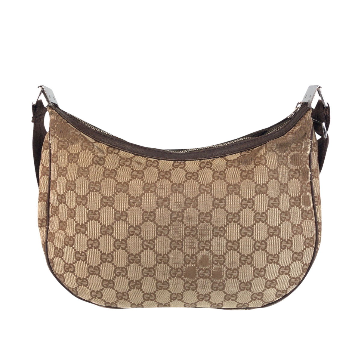 GUCCI Shoulder Bag 122790 GG canvas Beige Brown SilverMetal