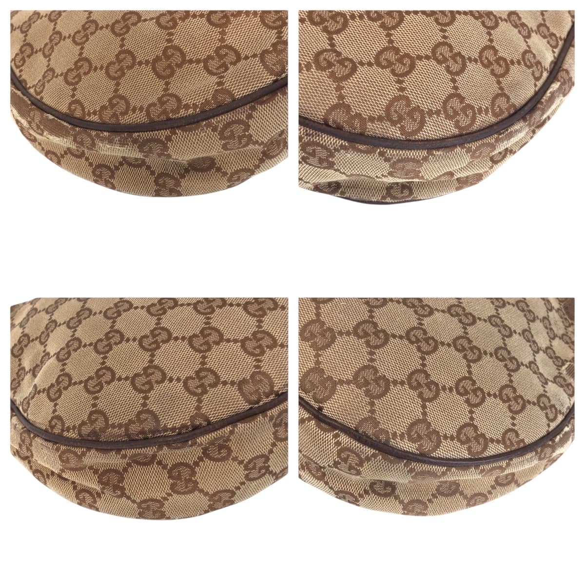 GUCCI Shoulder Bag 122790 GG canvas Beige Brown SilverMetal