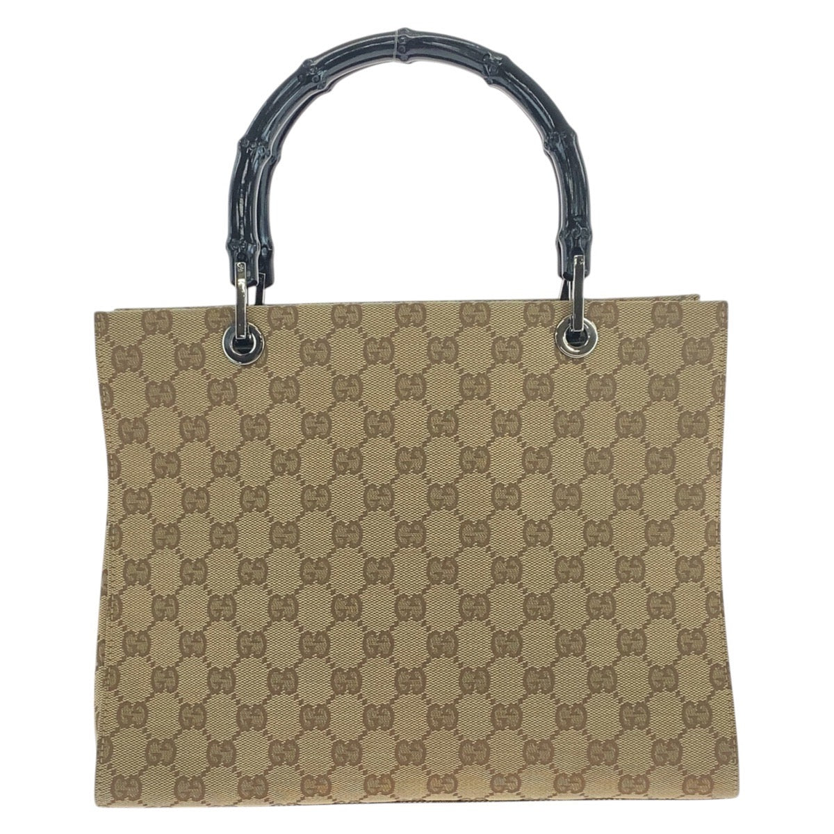GUCCI Tote Bag 002 1016 GG canvas beige Bamboo
