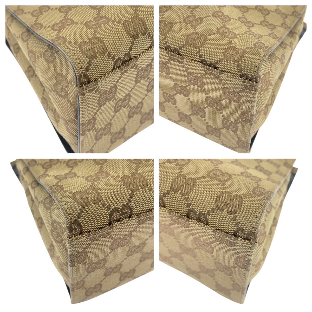 GUCCI Tote Bag 002 1016 GG canvas beige Bamboo