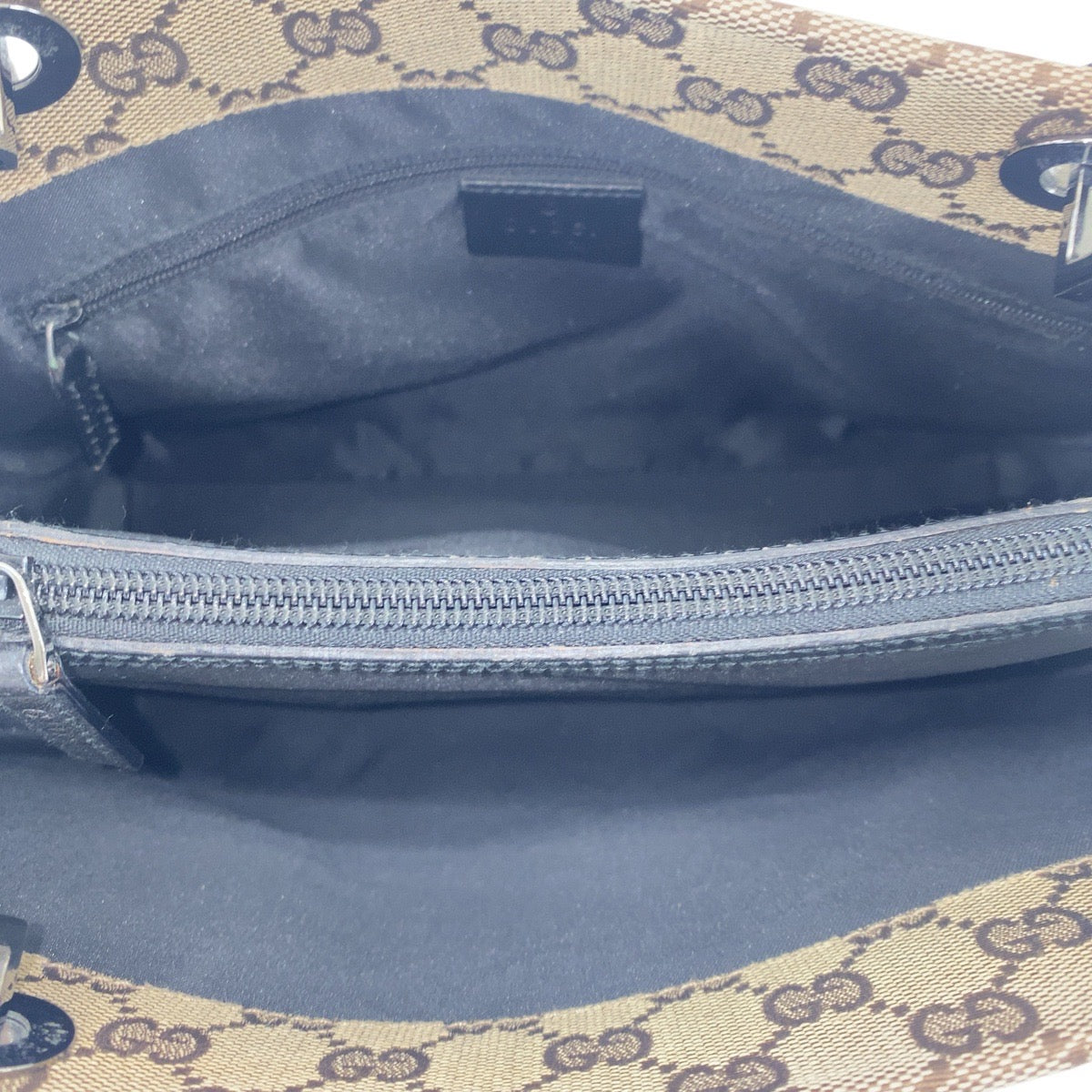 GUCCI Tote Bag 002 1016 GG canvas beige Bamboo